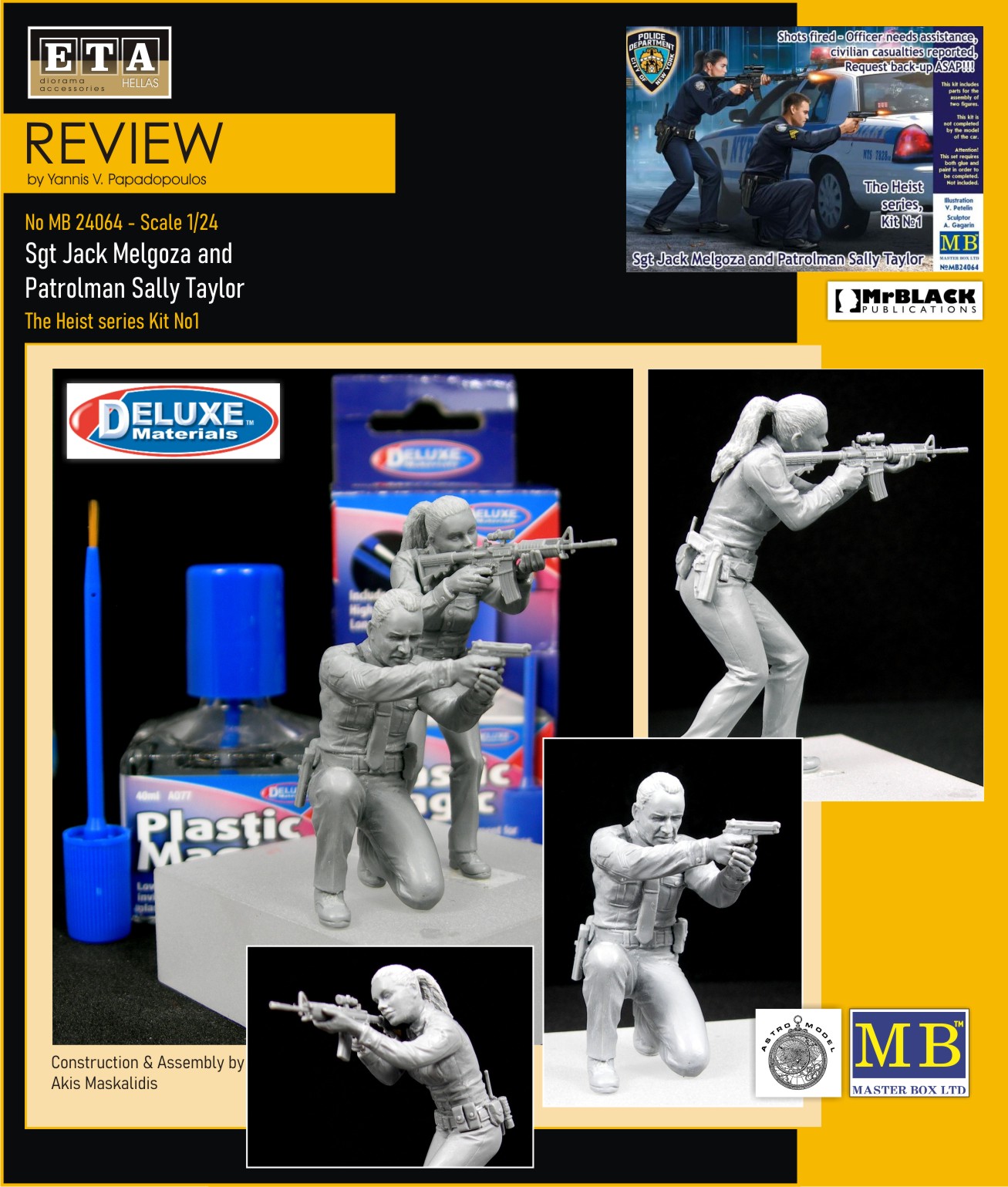 Masterbox Modellbausatz 24044 – 1:24 Trucker-Serie Mike Barrington, Detailliert, Kleber Nötig